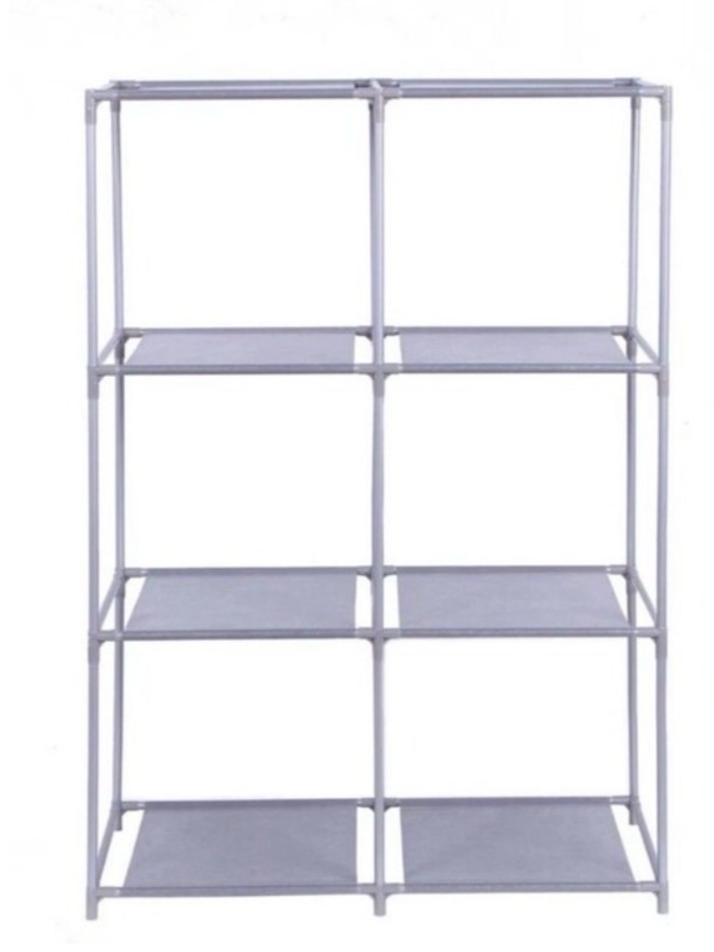 Gray 6-Cube Metal Storage Rack Modular Organizer Unit Shelving - Gray, NEW - $15